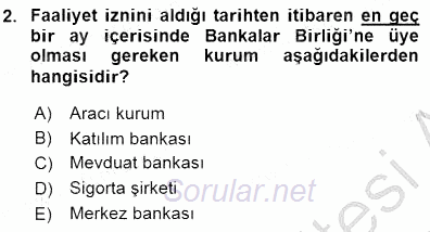 Finansal Ekonomi 2015 - 2016 Dönem Sonu Sınavı 2.Soru