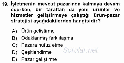 Uluslararası İşletmecilik 2017 - 2018 Ara Sınavı 19.Soru