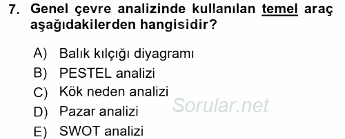 Uluslararası İşletmecilik 2017 - 2018 Ara Sınavı 7.Soru