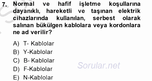 Elektrik Enerjisi İletimi ve Dağıtımı 2013 - 2014 Dönem Sonu Sınavı 7.Soru
