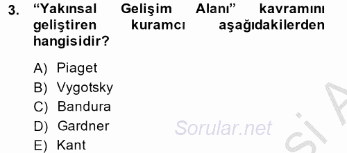 Özel Öğretim Yöntemleri 2 2014 - 2015 Dönem Sonu Sınavı 3.Soru