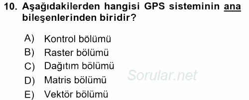 Lojistikte Teknoloji Kullanımı 2017 - 2018 Dönem Sonu Sınavı 10.Soru