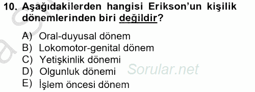 Örgütsel Davranış 2014 - 2015 Ara Sınavı 10.Soru