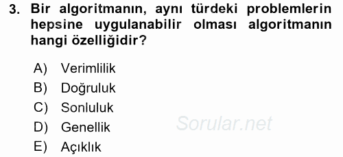 Programlama Ve Algoritmalar 2017 - 2018 Ara Sınavı 3.Soru