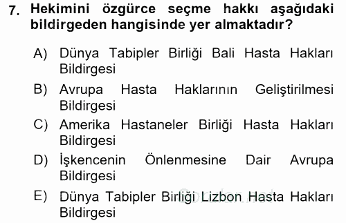 Bakım Elemanı Yetiştirme Ve Geliştirme 1 2016 - 2017 Ara Sınavı 7.Soru