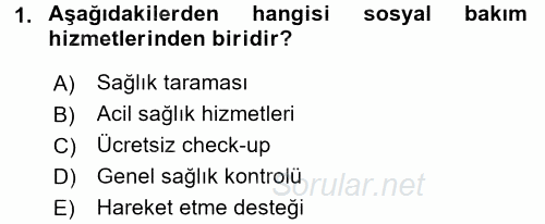 Bakım Elemanı Yetiştirme Ve Geliştirme 1 2016 - 2017 Dönem Sonu Sınavı 1.Soru