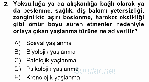 Bakım Elemanı Yetiştirme Ve Geliştirme 1 2016 - 2017 Dönem Sonu Sınavı 2.Soru