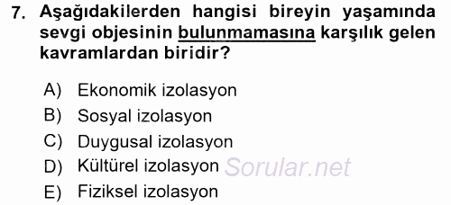 Bakım Elemanı Yetiştirme Ve Geliştirme 1 2016 - 2017 Dönem Sonu Sınavı 7.Soru