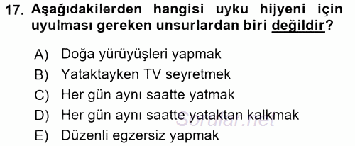 Temel Sağlık Hizmetleri 2017 - 2018 Ara Sınavı 17.Soru