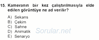 Marka İletişimi Tasarımı ve Uygulamaları 2012 - 2013 Dönem Sonu Sınavı 15.Soru