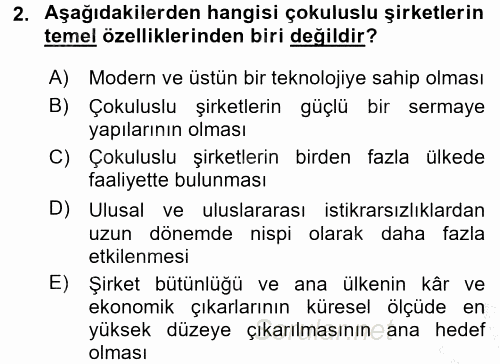 Marka İletişim Kampanyaları 2016 - 2017 Ara Sınavı 2.Soru