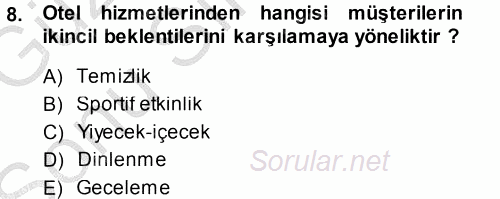 Hizmet Tasarımı 2014 - 2015 Dönem Sonu Sınavı 8.Soru