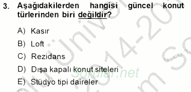 Bina ve Yapım Bilgisi 2014 - 2015 Dönem Sonu Sınavı 3.Soru