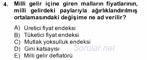 Dış Ticarete Giriş 2014 - 2015 Ara Sınavı 4.Soru
