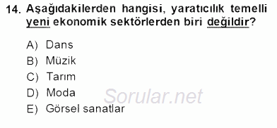 Medya Ekonomisi ve İşletmeciliği 2014 - 2015 Dönem Sonu Sınavı 14.Soru