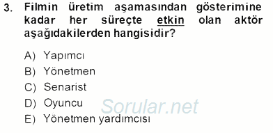 Medya Ekonomisi ve İşletmeciliği 2014 - 2015 Dönem Sonu Sınavı 3.Soru