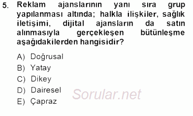 Medya Ekonomisi ve İşletmeciliği 2014 - 2015 Dönem Sonu Sınavı 5.Soru