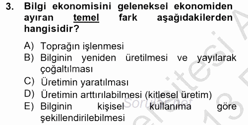 Dış Ticarette Bilgisayar Uygulamaları 2012 - 2013 Ara Sınavı 3.Soru