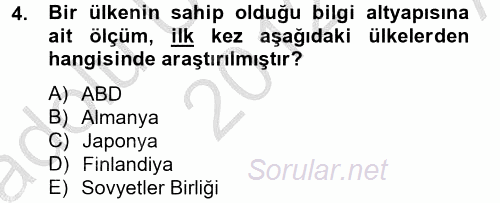 Dış Ticarette Bilgisayar Uygulamaları 2012 - 2013 Ara Sınavı 4.Soru