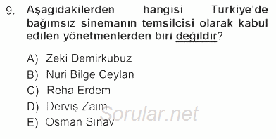 Toplum ve İletişim 2012 - 2013 Tek Ders Sınavı 9.Soru