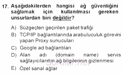 E-Perakendecilik 2014 - 2015 Dönem Sonu Sınavı 17.Soru