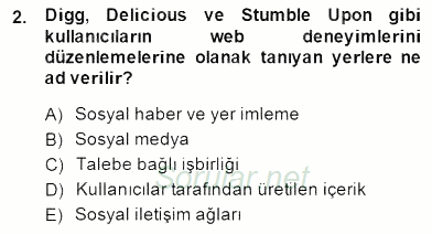 E-Perakendecilik 2014 - 2015 Dönem Sonu Sınavı 2.Soru