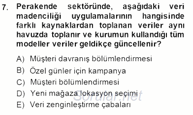 E-Perakendecilik 2014 - 2015 Dönem Sonu Sınavı 7.Soru
