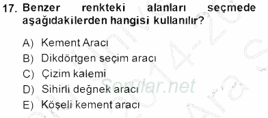 Sayısal Fotoğraf İşleme Teknikleri 2014 - 2015 Ara Sınavı 17.Soru