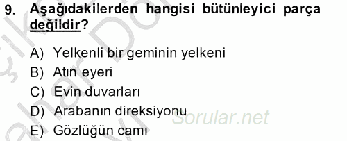 Medeni Hukuk 2 2014 - 2015 Ara Sınavı 9.Soru