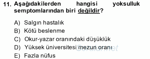 Ekonominin Güncel Sorunları 2013 - 2014 Ara Sınavı 11.Soru