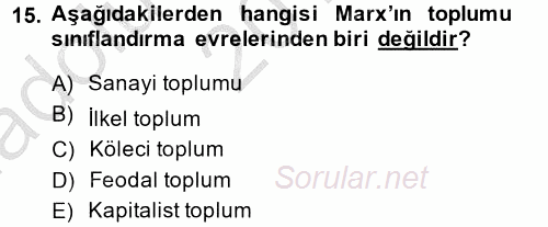 Ekonominin Güncel Sorunları 2013 - 2014 Ara Sınavı 15.Soru