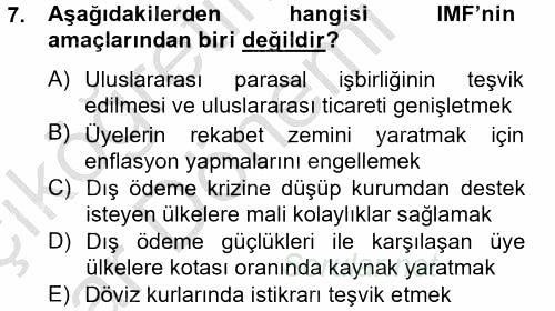 Ekonominin Güncel Sorunları 2013 - 2014 Ara Sınavı 7.Soru