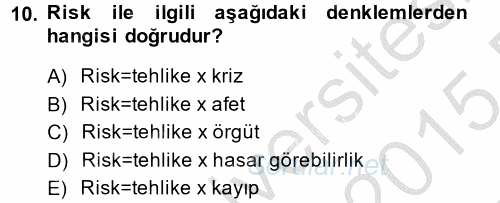 Kamu Yönetiminde Çağdaş Yaklaşımlar 2014 - 2015 Ara Sınavı 10.Soru