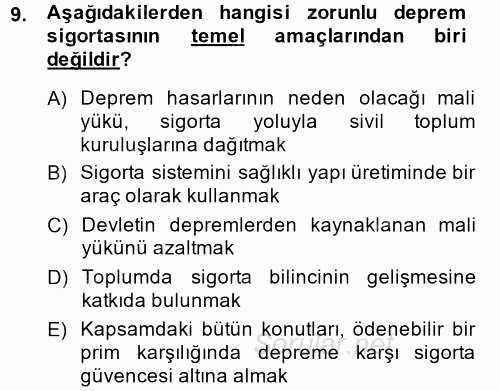 Kamu Yönetiminde Çağdaş Yaklaşımlar 2014 - 2015 Ara Sınavı 9.Soru