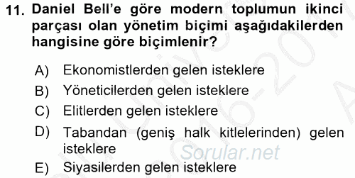 Etkili İletişim Teknikleri 2016 - 2017 Ara Sınavı 11.Soru