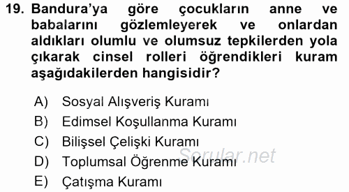 Etkili İletişim Teknikleri 2016 - 2017 Ara Sınavı 19.Soru