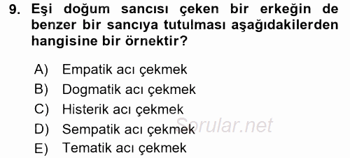 Etkili İletişim Teknikleri 2016 - 2017 Ara Sınavı 9.Soru