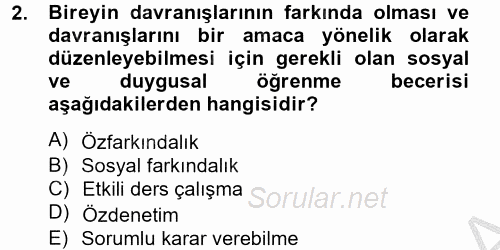 Özel Öğretim Yöntemleri 2 2012 - 2013 Ara Sınavı 2.Soru