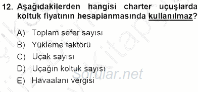 Tur Planlaması ve Yönetimi 2014 - 2015 Dönem Sonu Sınavı 12.Soru