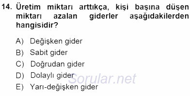 Tur Planlaması ve Yönetimi 2014 - 2015 Dönem Sonu Sınavı 14.Soru