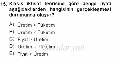 Tur Planlaması ve Yönetimi 2014 - 2015 Dönem Sonu Sınavı 15.Soru