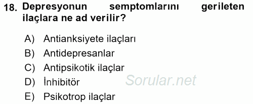 Birey ve Davranış 2017 - 2018 3 Ders Sınavı 18.Soru