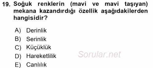Peyzaj Çevre ve Tarım 2015 - 2016 Tek Ders Sınavı 19.Soru