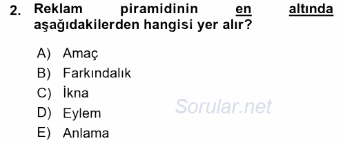 Medya Planlama 2015 - 2016 Ara Sınavı 2.Soru