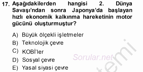 Girişimcilik 2014 - 2015 Dönem Sonu Sınavı 17.Soru Girişimcilik 2014 - 2015 Dönem Sonu Sınavı 17.Soru