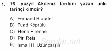 Akdeniz Uygarlıkları Sanatı 2014 - 2015 Ara Sınavı 1.Soru