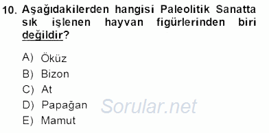 Akdeniz Uygarlıkları Sanatı 2014 - 2015 Ara Sınavı 10.Soru