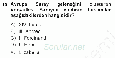 Akdeniz Uygarlıkları Sanatı 2014 - 2015 Dönem Sonu Sınavı 15.Soru