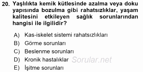 Bakım Elemanı Yetiştirme Ve Geliştirme 3 2017 - 2018 Ara Sınavı 20.Soru