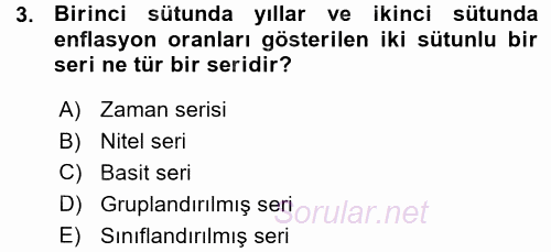 Coğrafi Bilgi Sistemleri İçin Temel İstatistik 2015 - 2016 Ara Sınavı 3.Soru